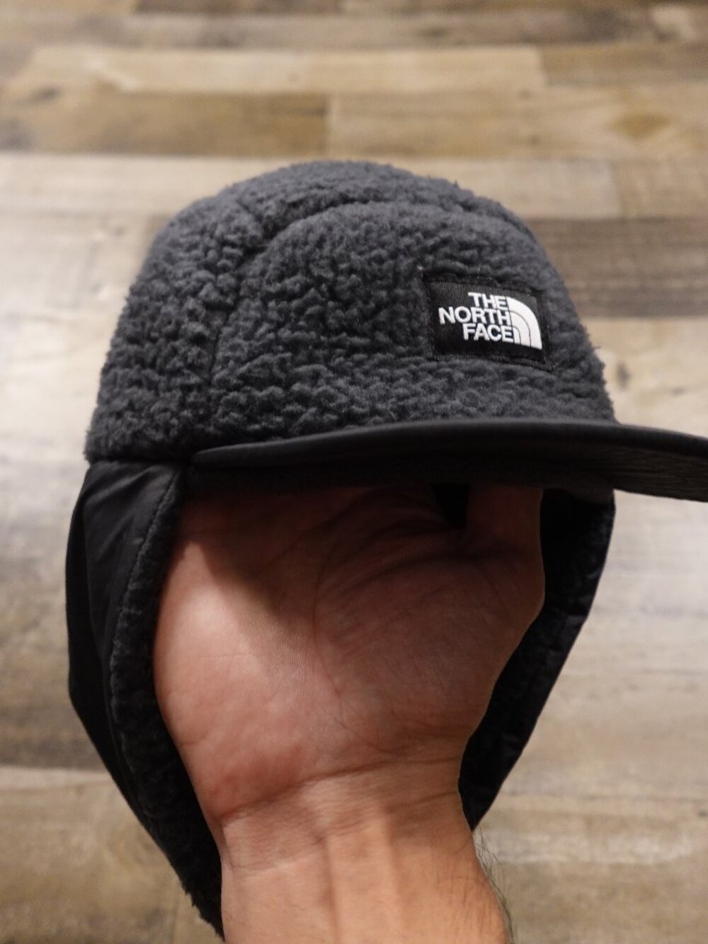 The North Face Forrest Fleece Trapper Hat Kids S/P Dark Gray Winter Earflap